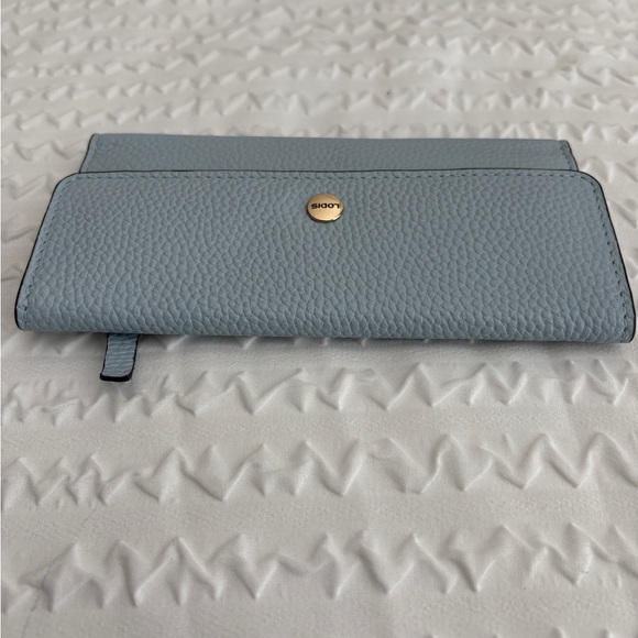 LODIS BLUE Kate Classic Pebbled Leather RFID Slim Large Flap Snap Wallet~UNIQUE - Picture 6 of 12